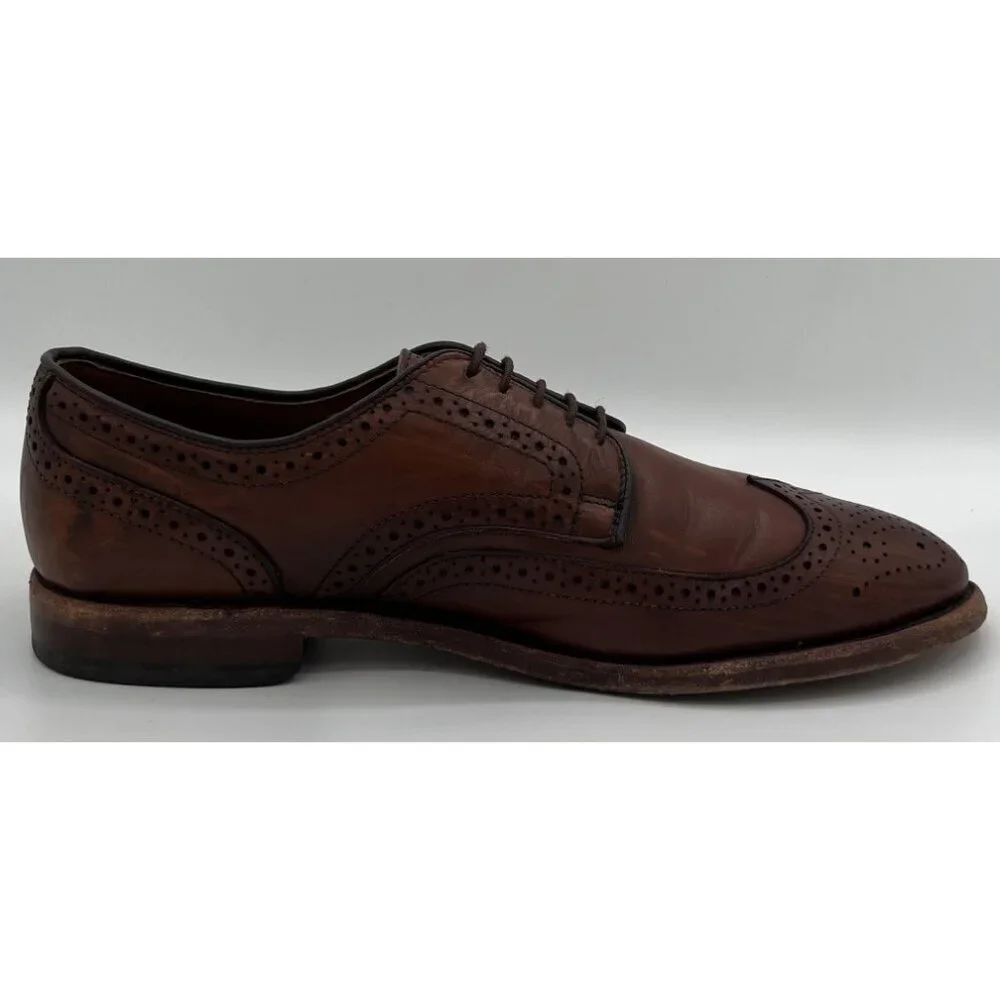 Allen Edmonds Madison Park Dark Walnut Brown Leather Wingtip Oxfords Size 9D